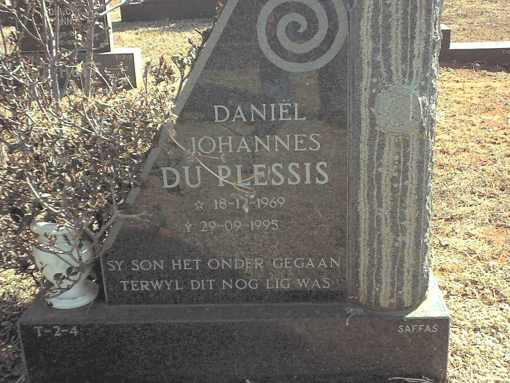 PLESSIS Daniel Johannes, du 1969-1995