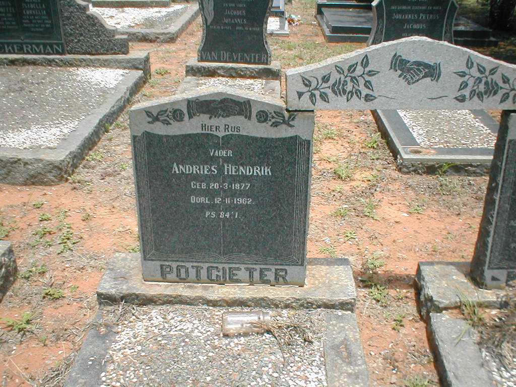 POTGIETER Andries Hendrik 1877-1962