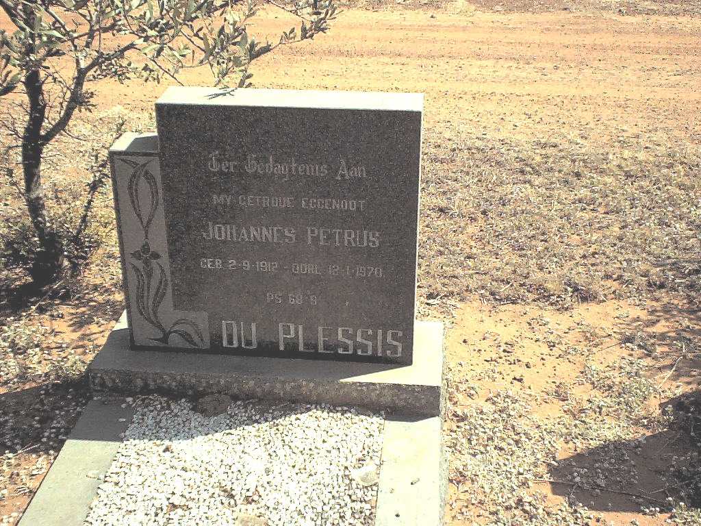 PLESSIS Johannes Petrus, du 1912-1970