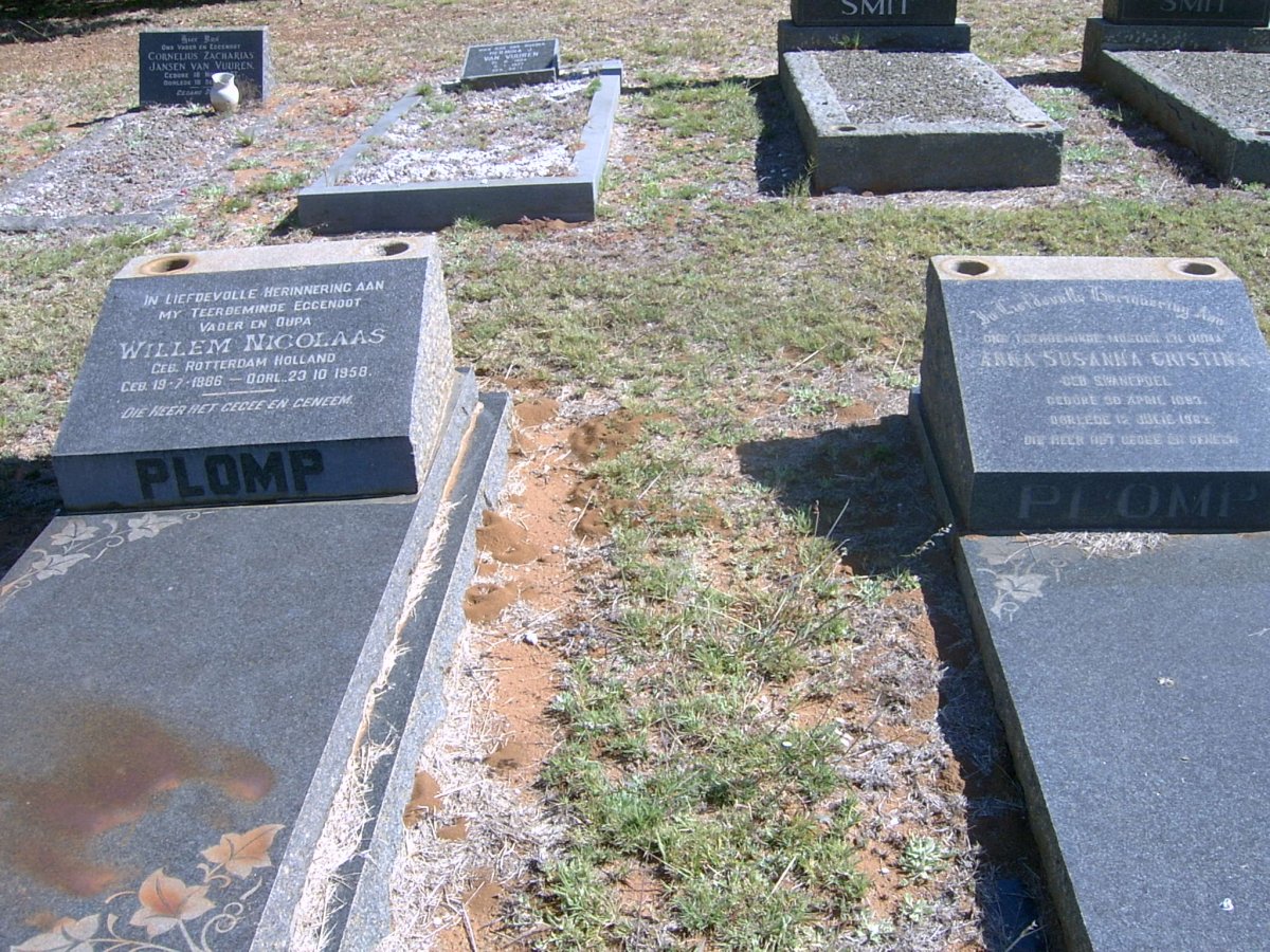PLOMP Willem Nicolaas 1886-1958 &amp; Anna Susanna Cristina SWANEPOEL 1893-1963