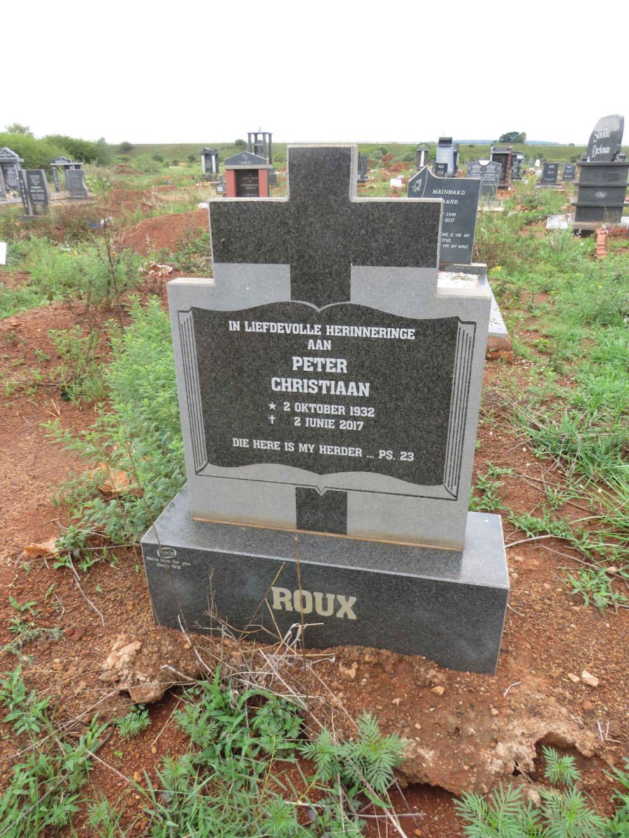 ROUX Peter Christiaan 1932-2017