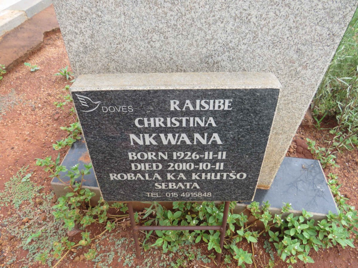 RAISIBE Cristina Nkwana 1926-2010