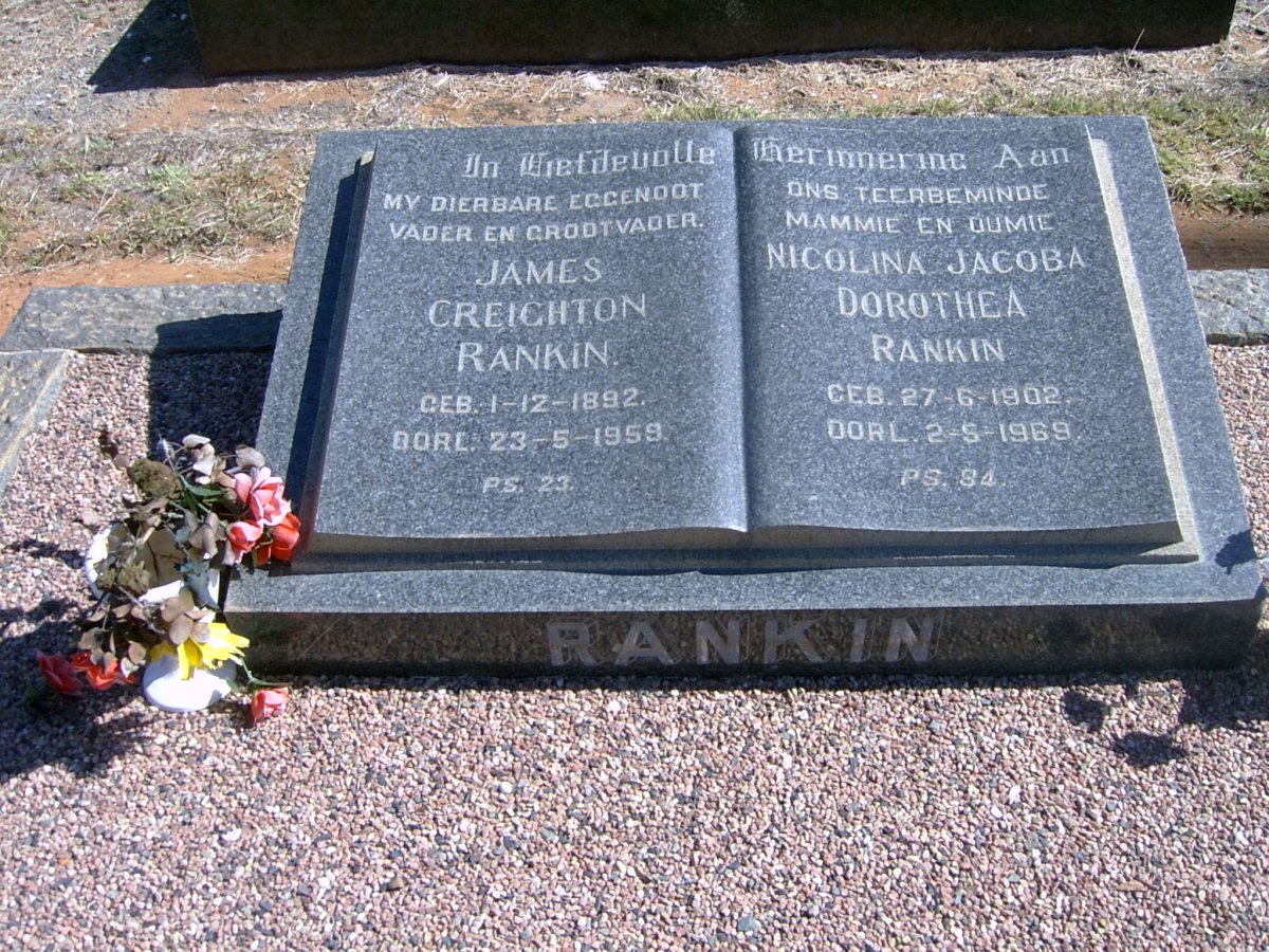 RANKIN James Creighton 1892-1959 &amp; Nicolina Jacoba Dorothea 1902-1969