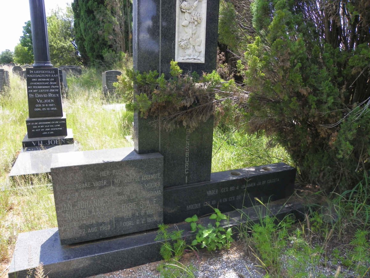 RENSBURG Jan Johannes Nicholaas, Jansen van 1886-1969 &amp; Bybie S.A.E. 1890-1959
