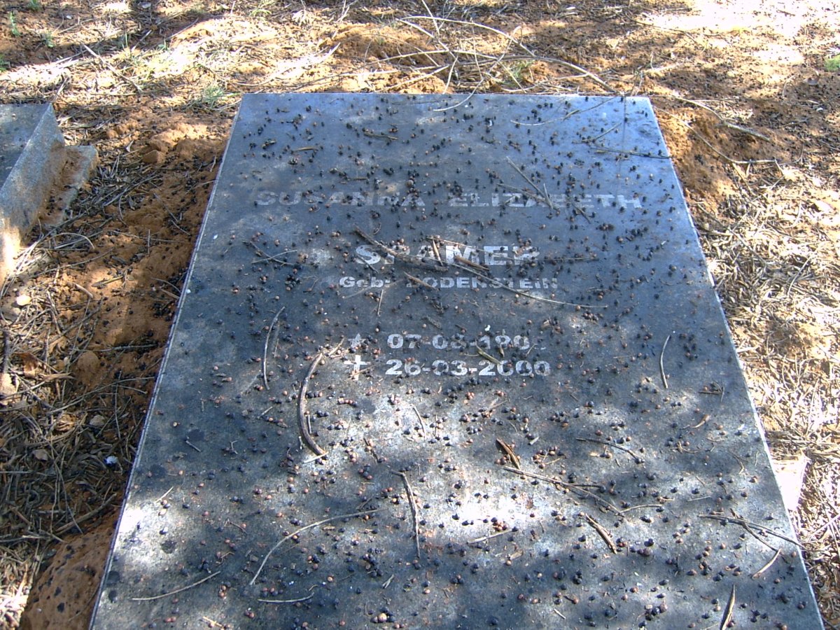 SPAMER Susanna Elizabeth nee BODENSTEIN 1905-2000