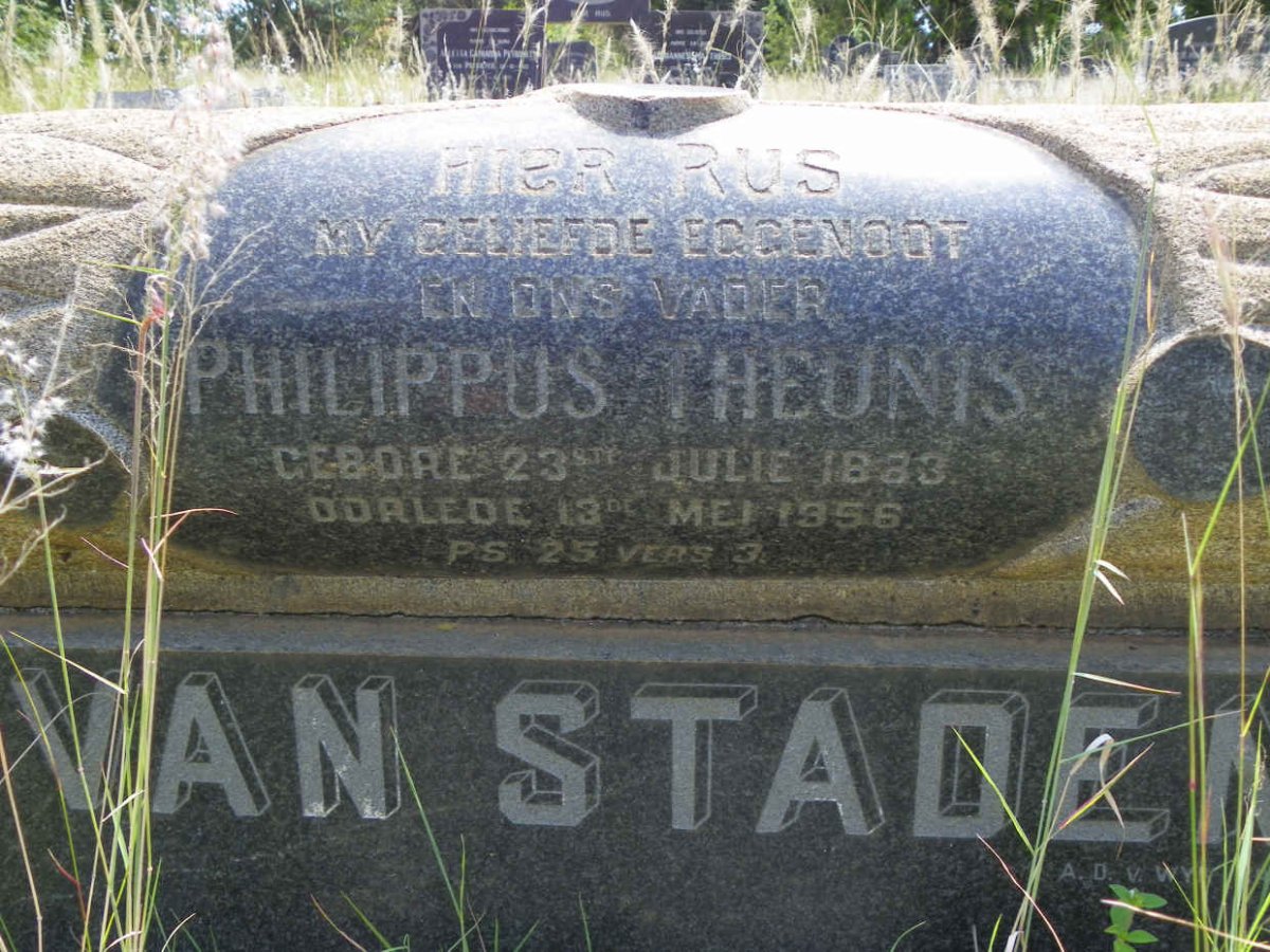 STADEN Philippus Theunis, van 1883-1956