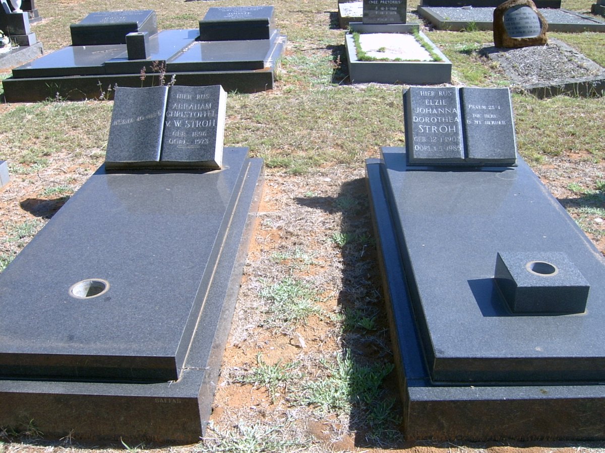STROH Abraham Christoffel 1896-1973 &amp; Elzie Johanna Dorothea STROH 1907-1985