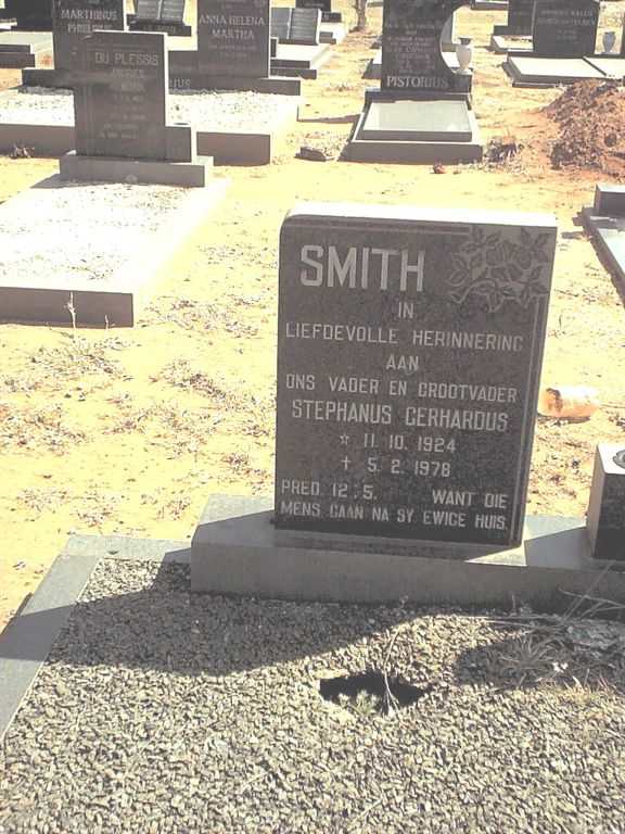 SMITH Stephanus Gerhardus 1924-1978