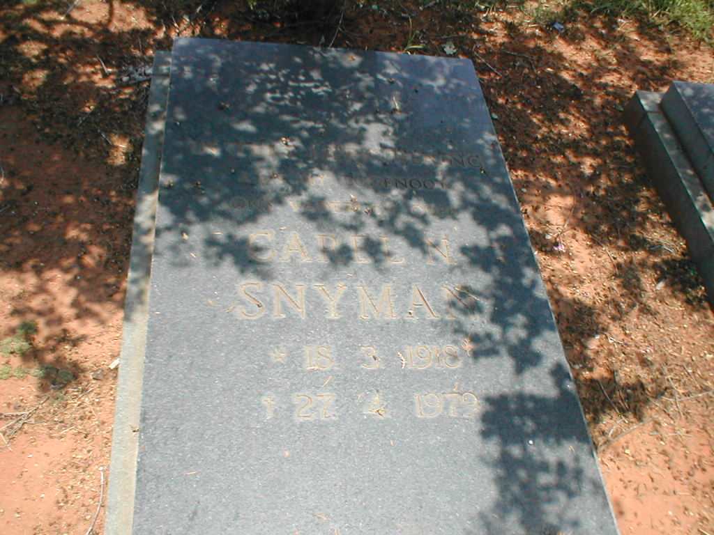 SNYMAN Carel N. 1918-1972
