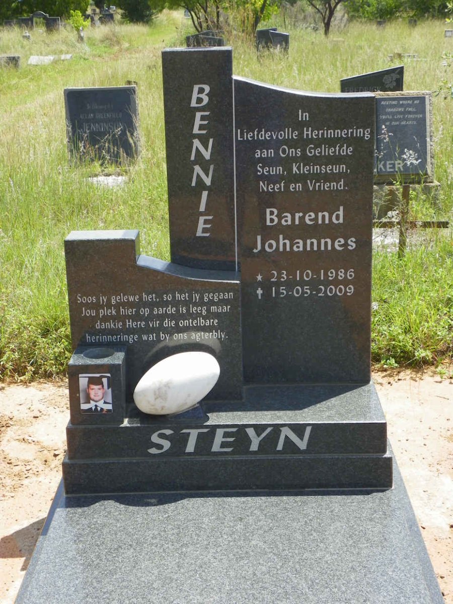 STEYN Barend Johannes 1986-2009