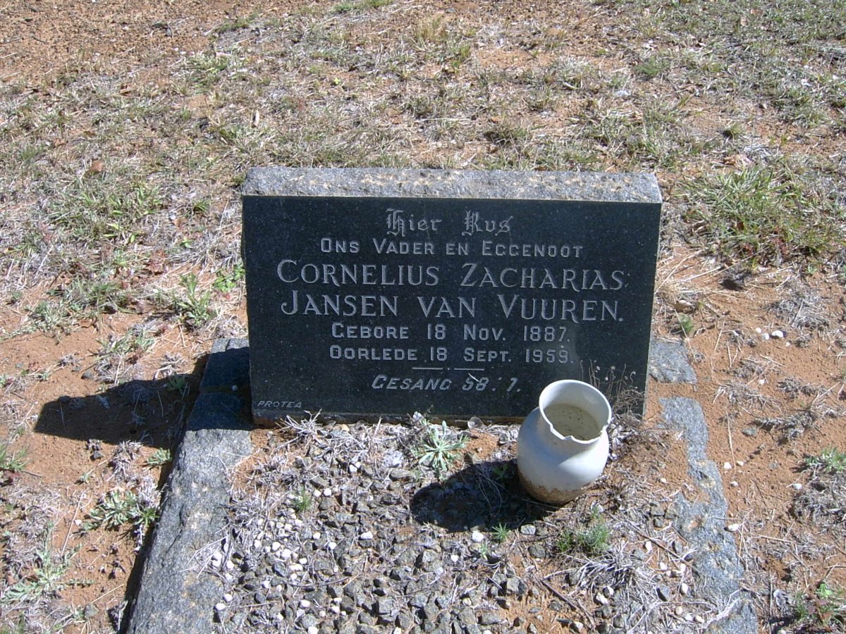 VUUREN Cornelius Zacharias, Jansen van 1887-1959
