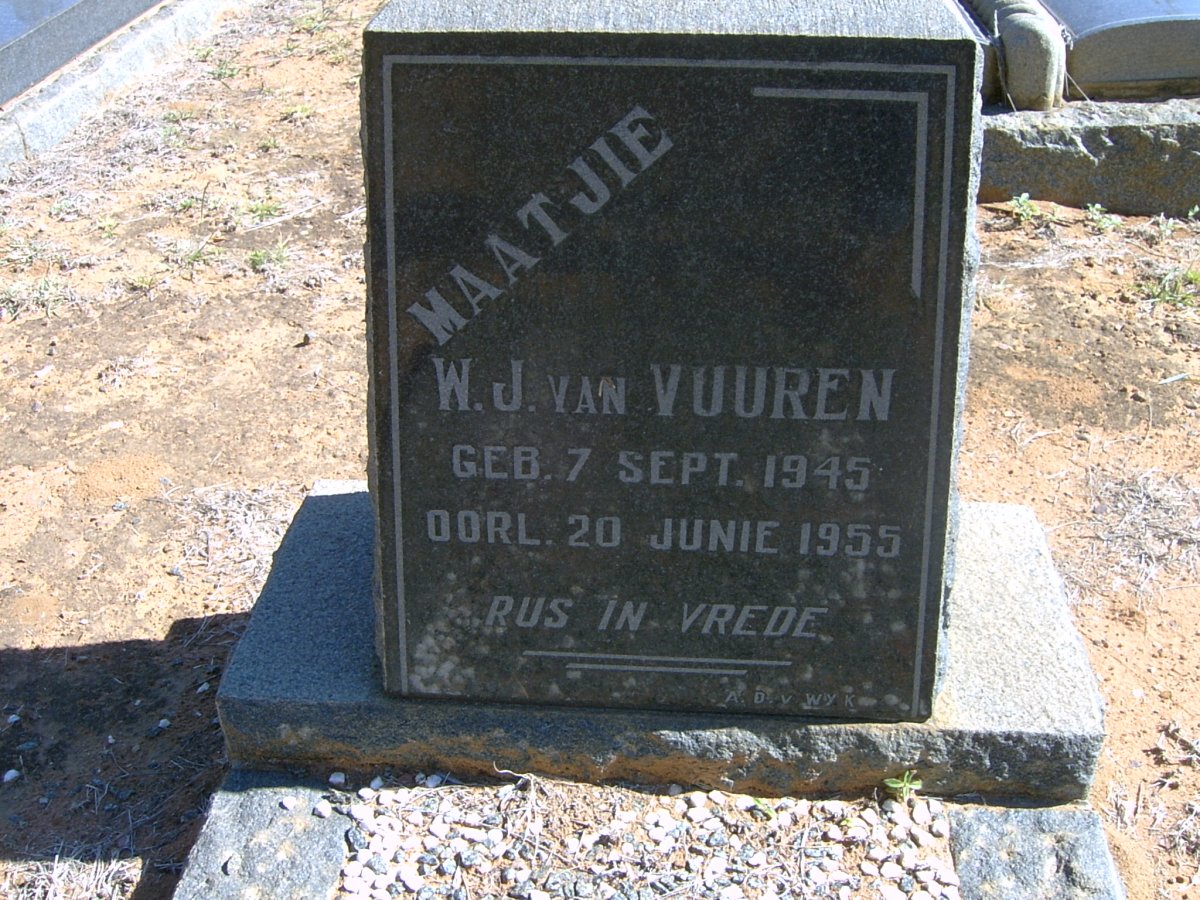 VUUREN W.J., van 1945-1955