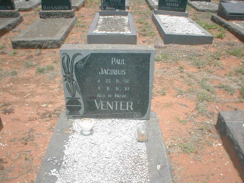 VENTER Paul Jacobus 1932-1961