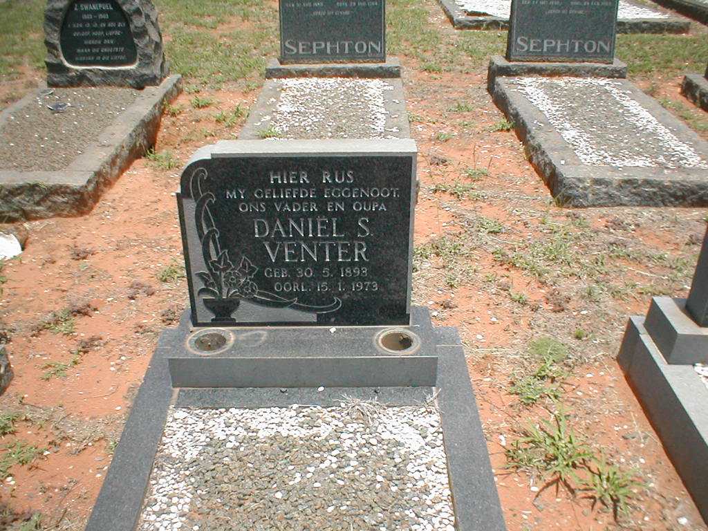 VENTER Daniel S. 1893-1973
