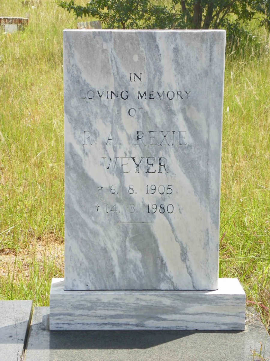 WEYER F.E.A. 1905-1980 :: WEYER R.A. 1905-1980