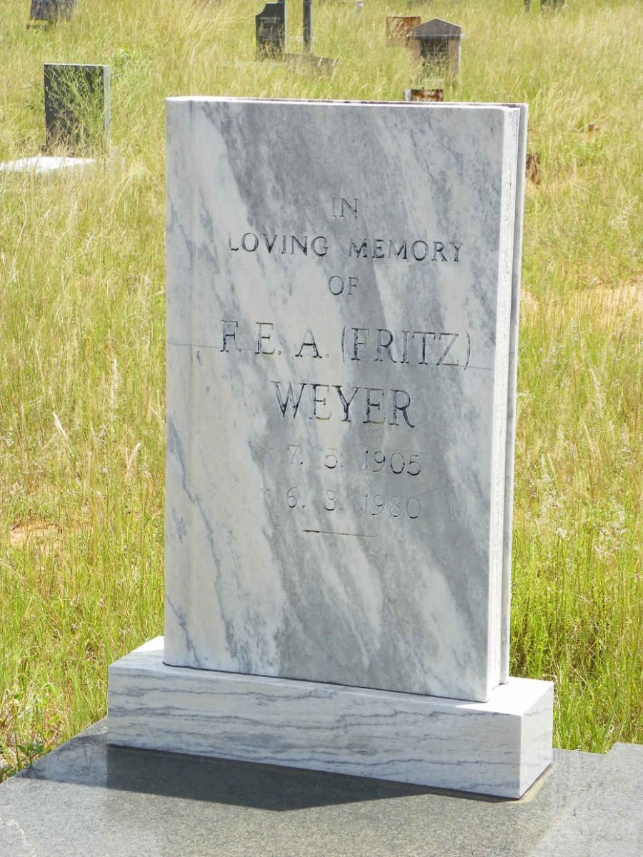 WEYER F.E.A. 1905-1980 :: WEYER R.A. 1905-1980