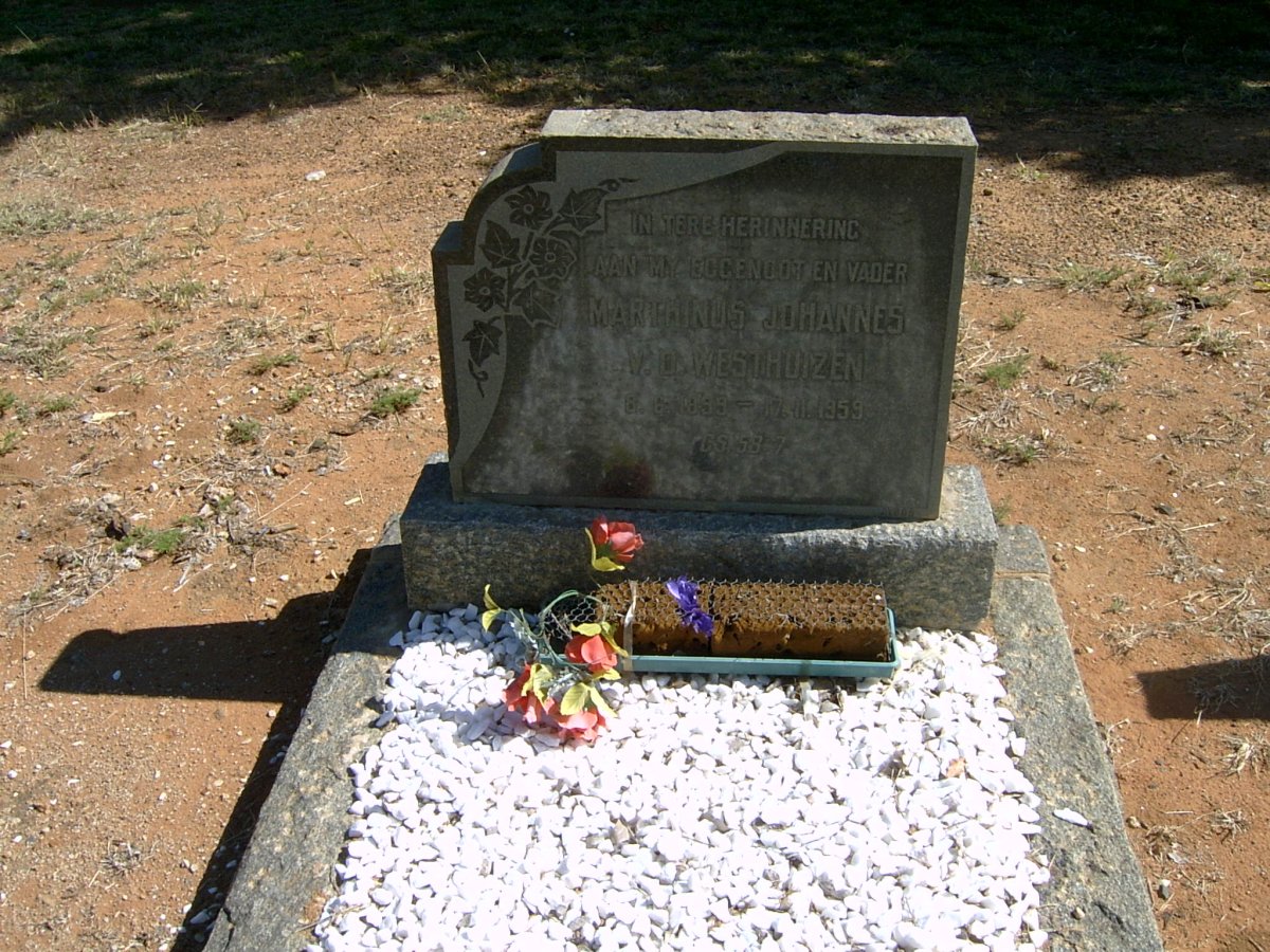 WESTHUIZEN Marthinus Johannes, van der 1899-1959