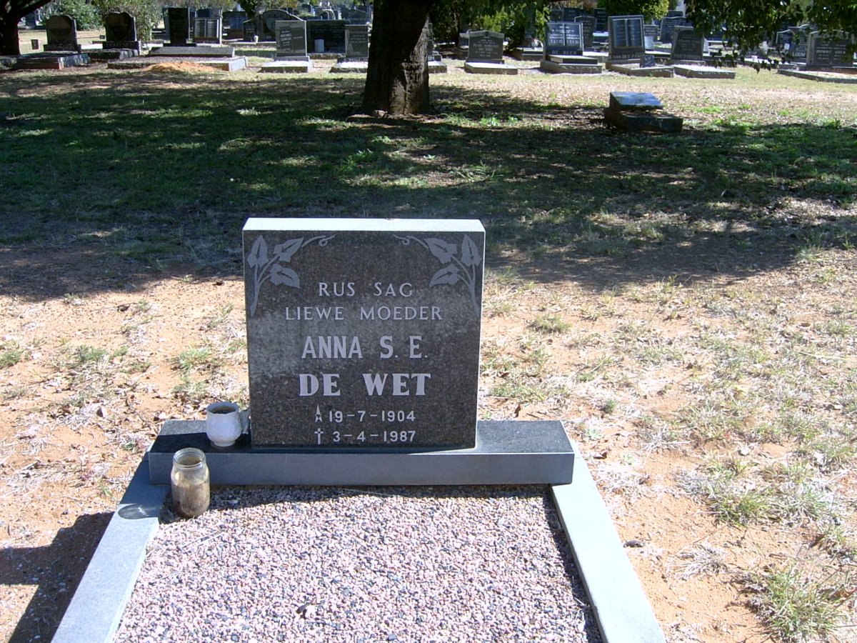 WET Anna S.E., de 1904-1987