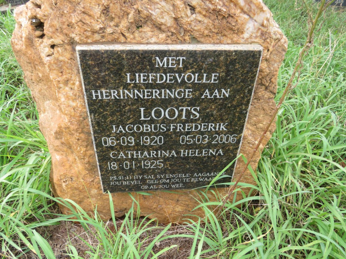 LOOTS Jacobus Frederik 1920-2006 & Catharina Helena 1925-