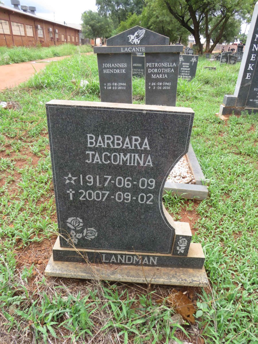 LANDMAN Barbara Jacomina 1917-2007