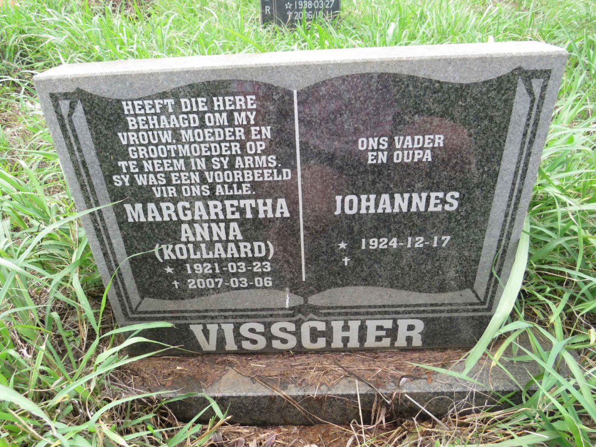 VISSCHER Johannes 1924- & Margaretha Anna KOLLAARD 1921-2007