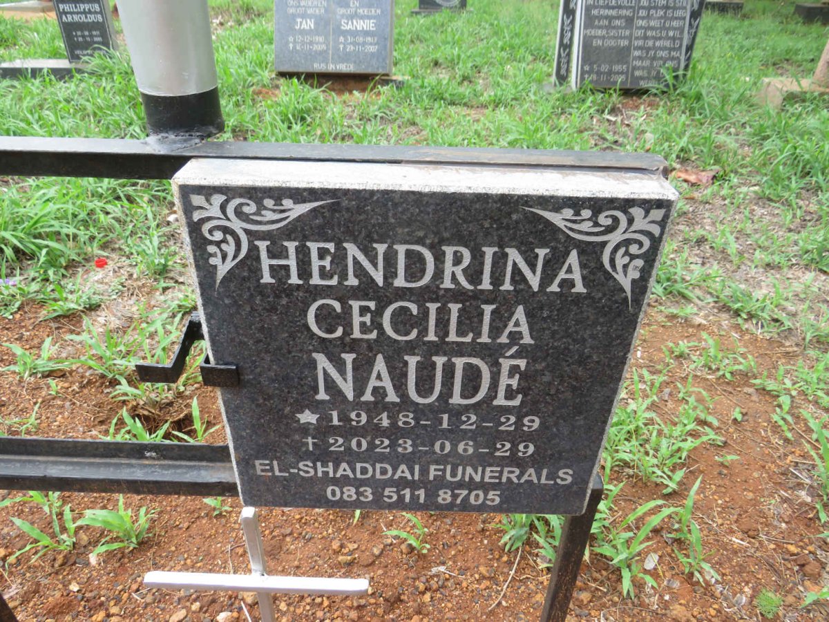 NAUDE Hendrina Cecilia 1948-2023