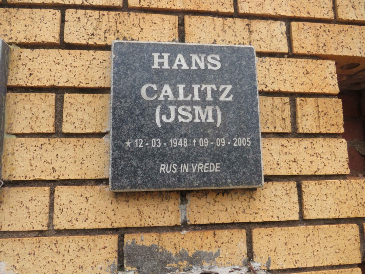 CALITZ Hans J.S.M. 1948-2005