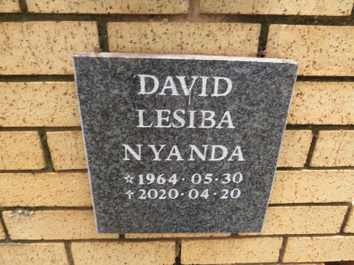 NYANDA David Lesiba 1964-2020