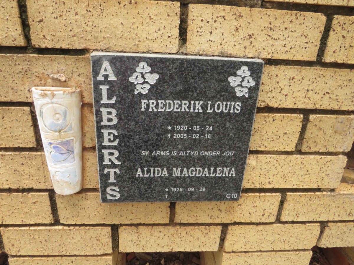 ALBERTS Frederik Louis 1920-2005 :: ALBERTS Alida Magdalena 1926-