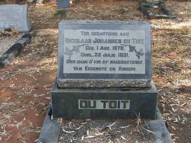 TOIT Nicolaas Johannes, du 1879-1931