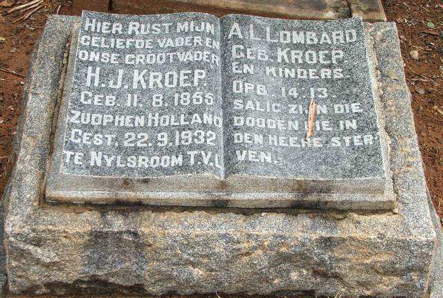 KROEP H.J. 1855-1932 :: LOMBARD A.L. nee KROEP