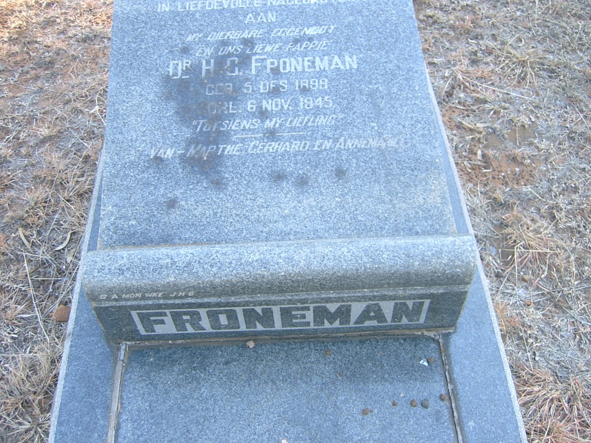 FRONEMAN H. C. 1898-1945