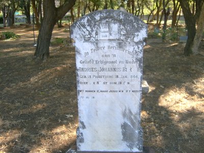 BURGER Andries Johannes 1844-1917