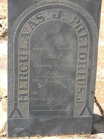 PRETORIUS Herculaas J. 1880-1901 :: PRETORIUS R.J. 1879-