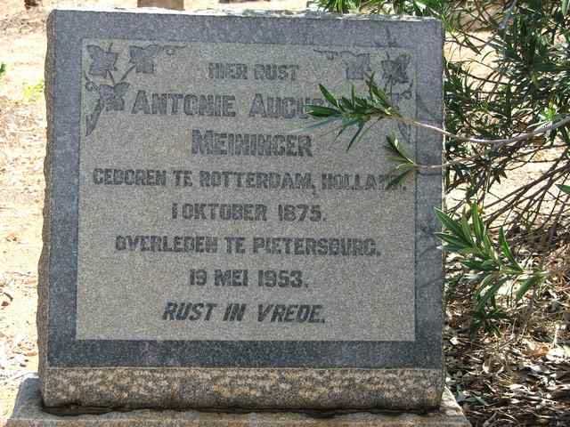 MEININGER Antonie Augustinus 1875-1953