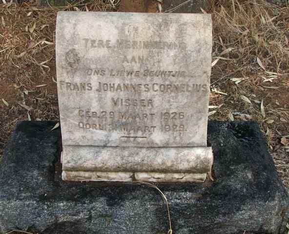 VISSER Frans Johannes Cornelius 1926-1929
