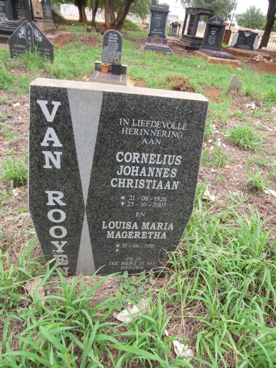 ROOYEN Cornelius Johannes Christiaan, van 1926-2005