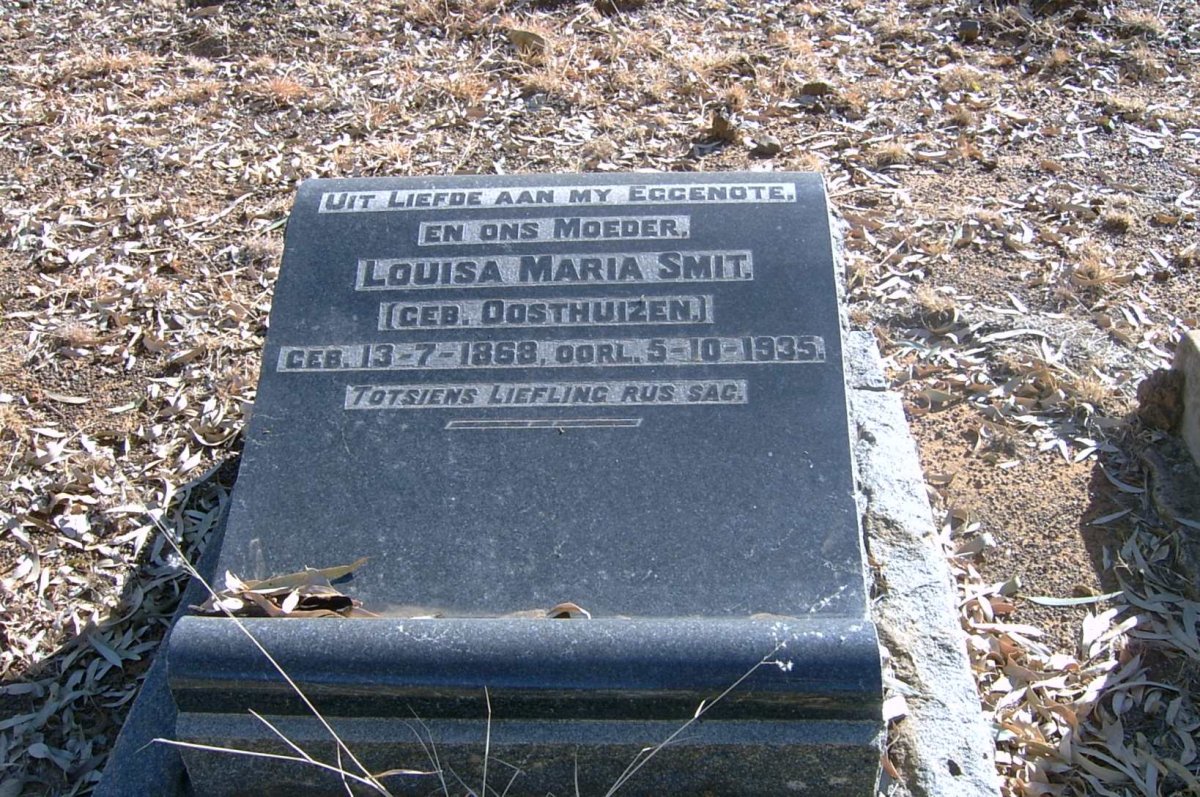 SMIT Louisa Maria nee OOSTHUIZEN 1868-1935