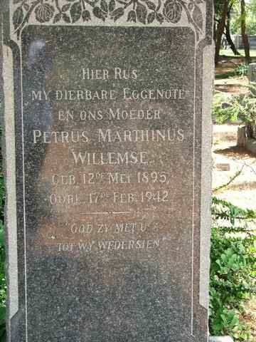 WILLEMSE Petrus Marthinus 1895-1942