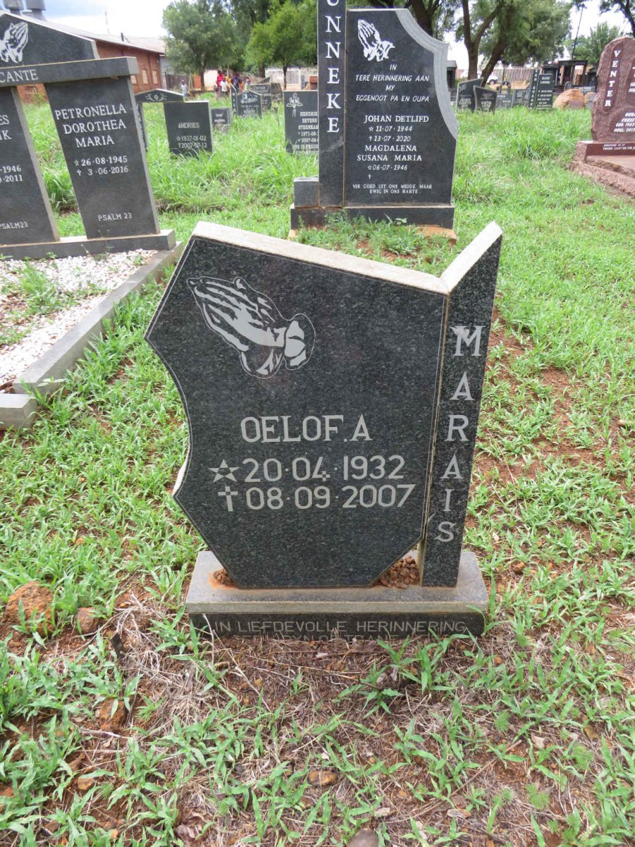 MARAIS Oelof A. 1932-2007