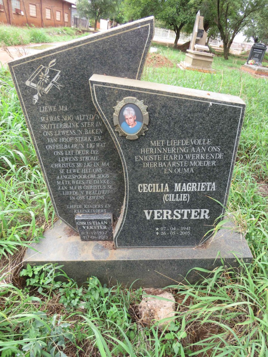 VERSTER Christiaan 1937-2019 & Cecilia Magrieta 1941-2005