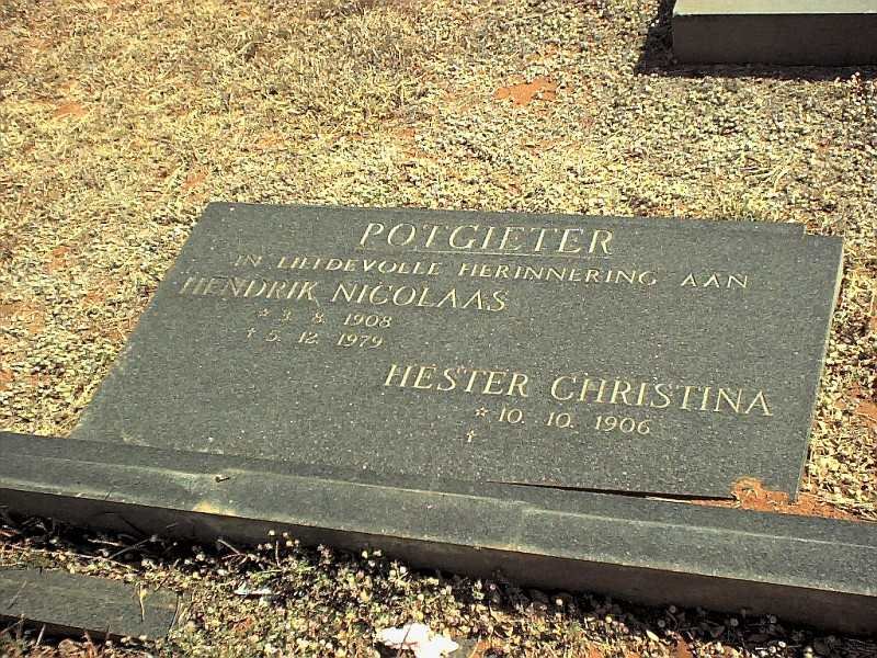 POTGIETER Hendrik Nicolaas 1908-1979 &amp; Hester Christina 1906-