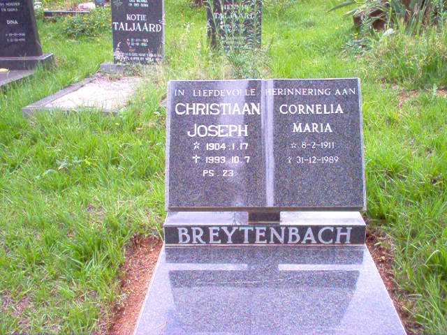 BREYTENBACH Christiaan Joseph 1904-1993 &amp; Cornelia Maria 1911-1989
