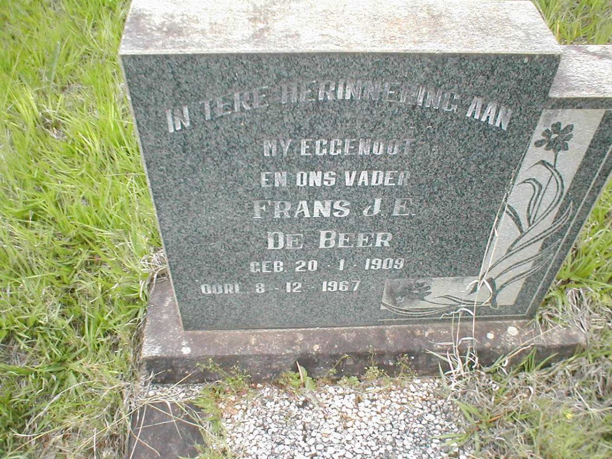 BEER Frans J.E., de 1909-1967