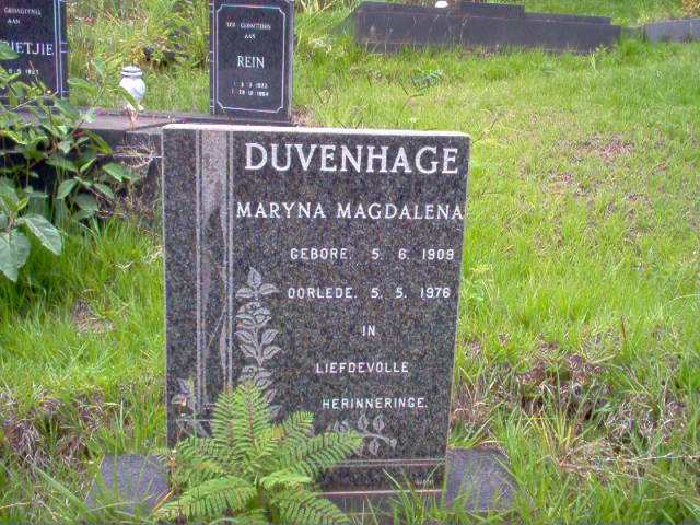 DUVENHAGE Maryna Magdalena 1908-1976