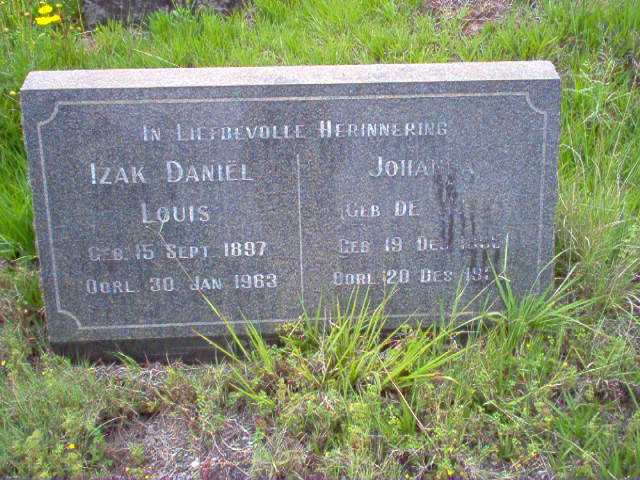 GEYER Izak Daniel Louis 1897-1963 &amp; Johanna DE WITT