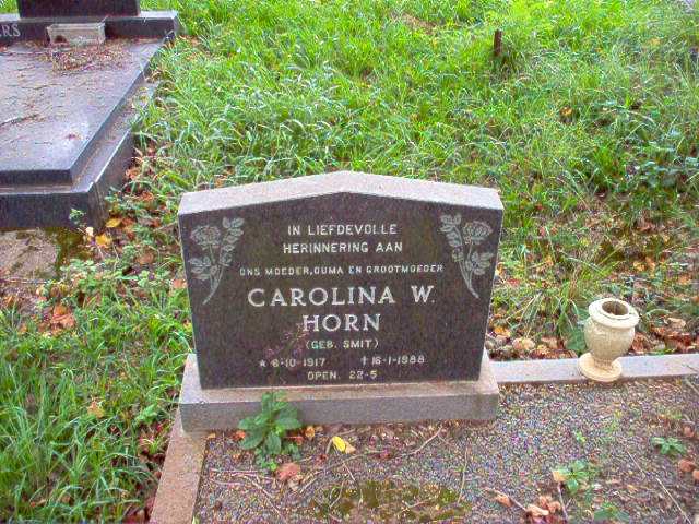 HORN Carolina W. nee SMIT 1917-1988