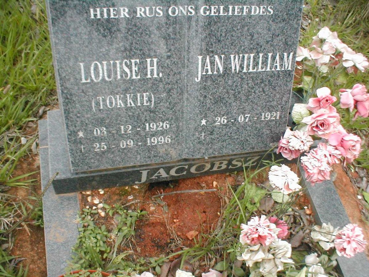 JACOBSZ Jan William 1921-  &amp; Louise H. 1926-1996