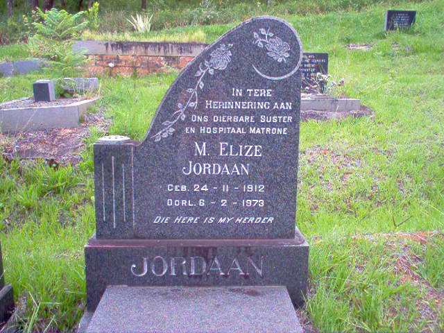 JORDAAN M. Elize 1912-1973