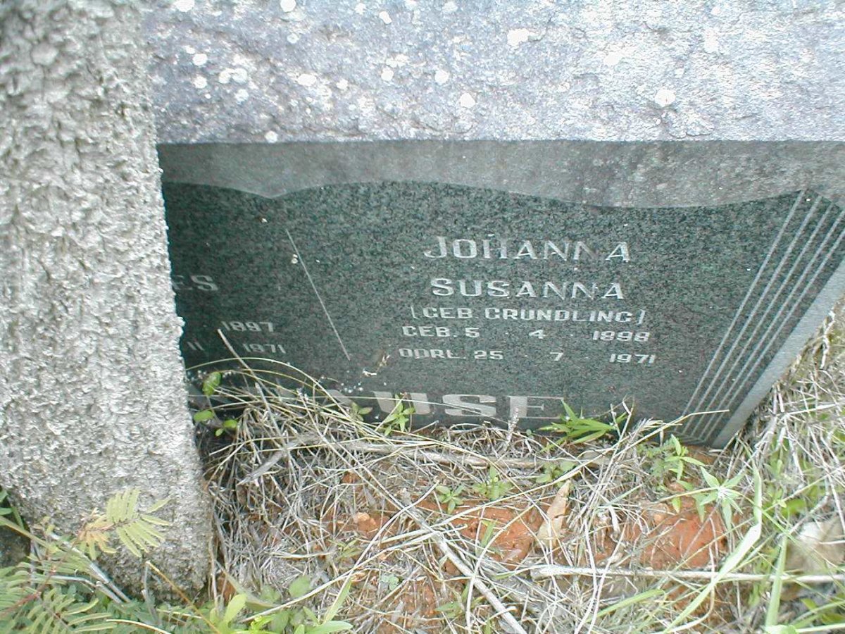 KRAUSE Johanna Susanna GRUNDLING 1898-1971